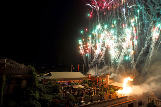 roof garden fireworks