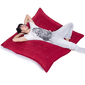 red flat pillow made of bean bags by Ambient Lounge