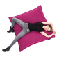 pink flat pillow made of bean bags by Ambient Lounge